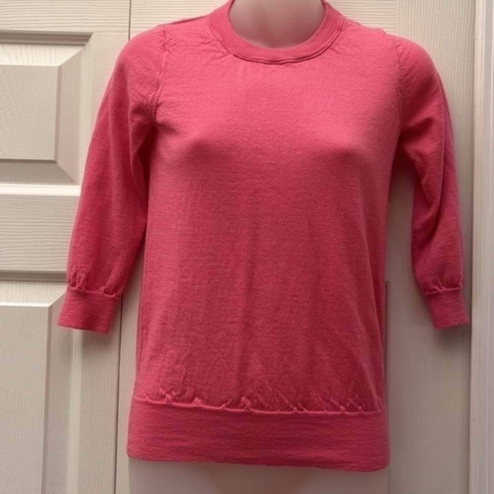 ❤️3 for $15!❤️ JCREW  Marino Wool Sweater sz XS Pink Long Sleeve, crewneck.